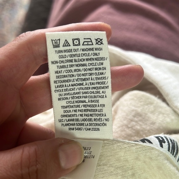 Victorias Secret PINK Sweatshirt Half Zip Pullover Hoodie Size M - Picture 13 of 15